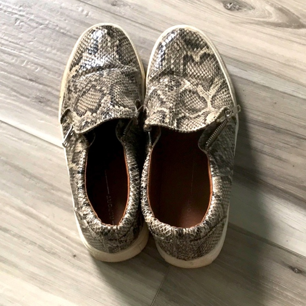 Snake print shoes